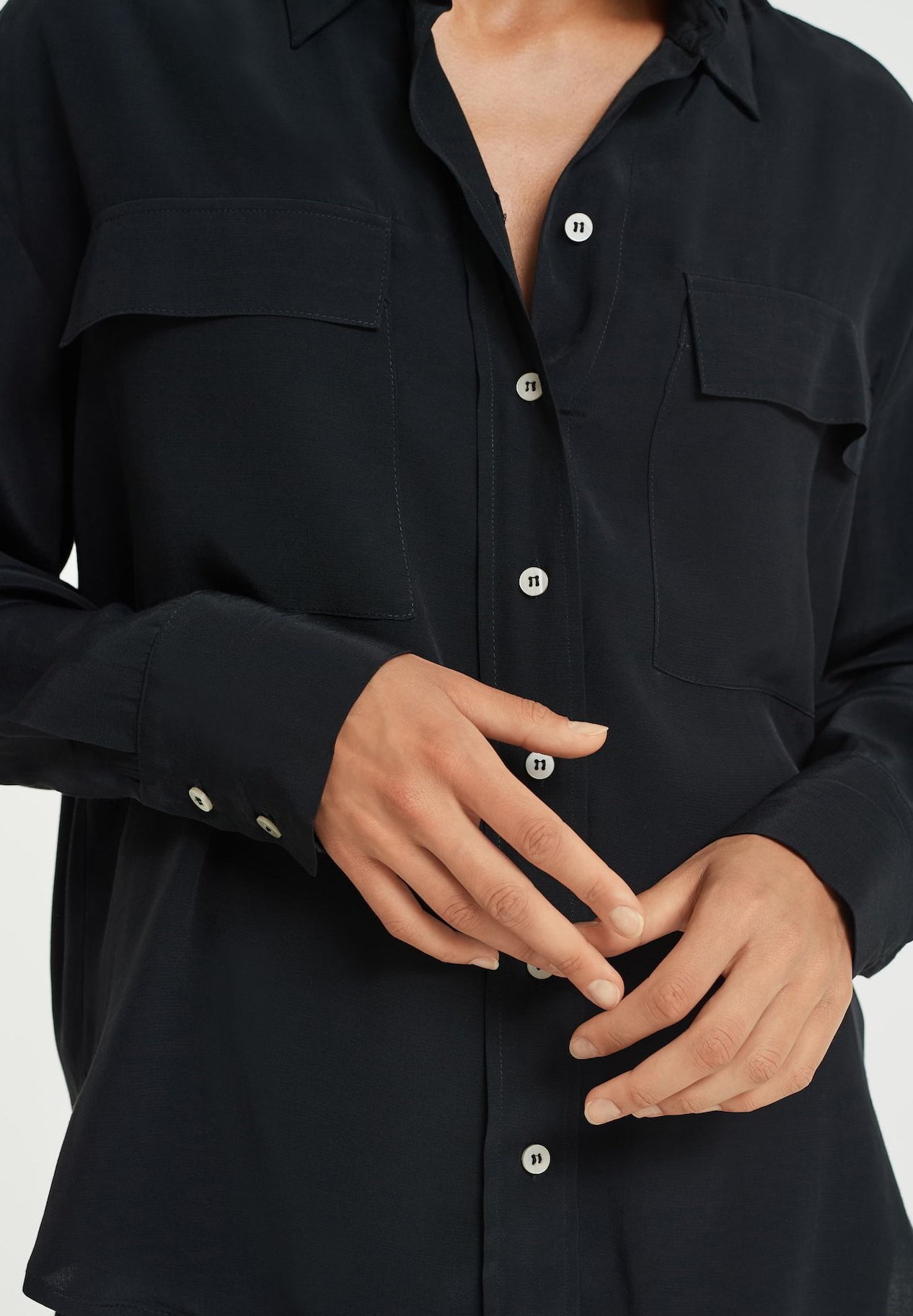 Opus bluse schwarz lang Clearance